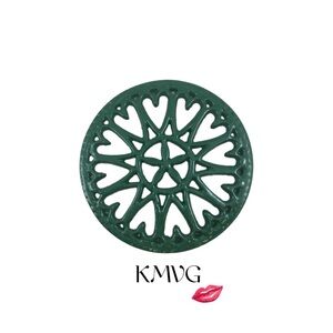 Vintage Minuteman International Enameled Sunburst Round Trivet for Stoves, 7”